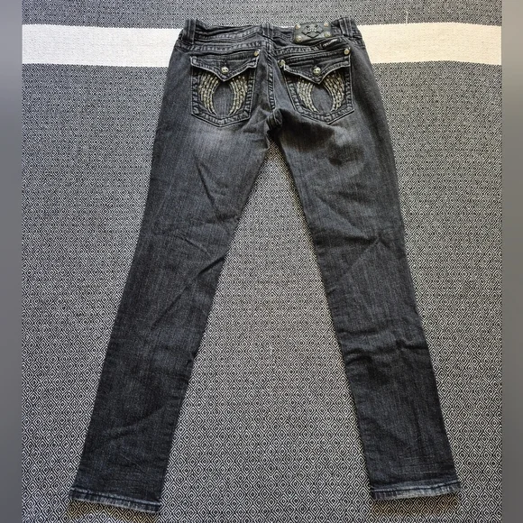 Miss Me Black Skinny Jeans Size 30 - Picture 6 of 10